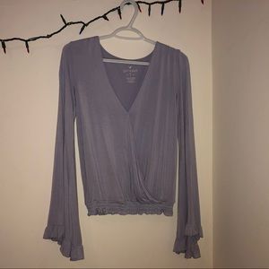 Soft and Sexy bell sleeve lavender top